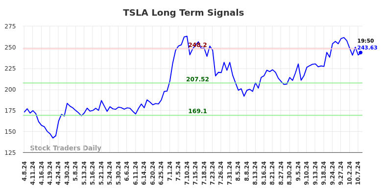 TSLA Long Term Analysis for October 8 2024