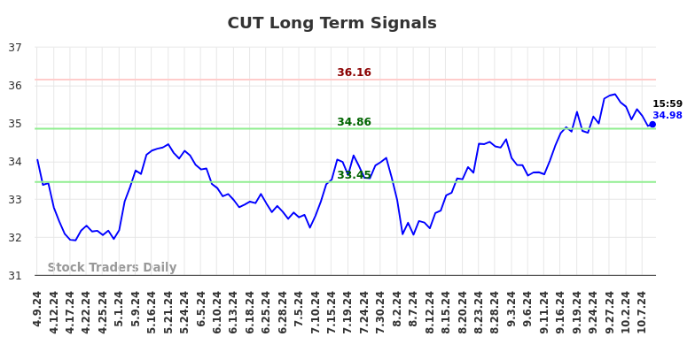 CUT Long Term Analysis for October 10 2024