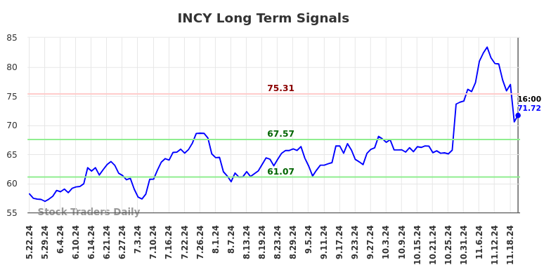 INCY Long Term Analysis for November 23 2024