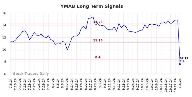 YMAB Long Term Analysis for January 8 2025