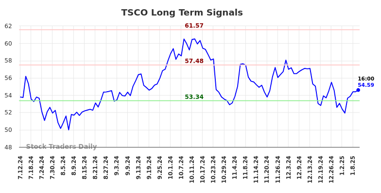 TSCO Long Term Analysis for January 13 2025