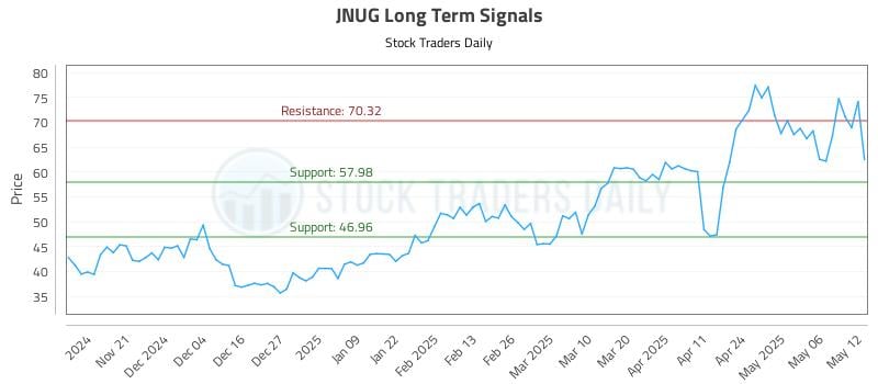 JNUG Long Term Analysis for May 13 2025 JNUG Long Term Analysis for May 13 2025