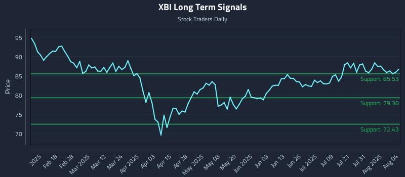 XBI Long Term Analysis for August 5 2025 XBI Long Term Analysis for August 5 2025