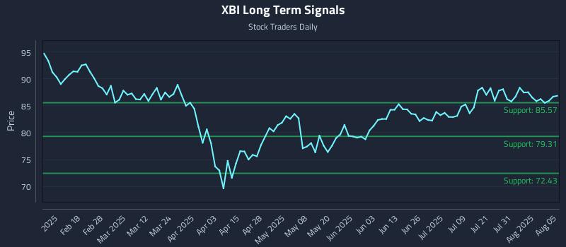 XBI Long Term Analysis for August 5 2025 XBI Long Term Analysis for August 5 2025