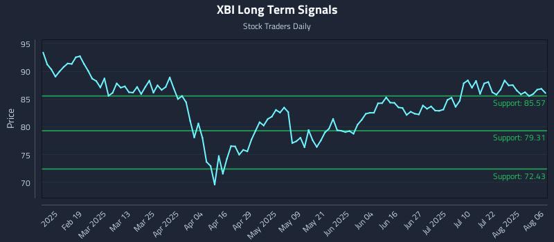 XBI Long Term Analysis for August 6 2025 XBI Long Term Analysis for August 6 2025