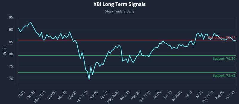 XBI Long Term Analysis for August 8 2025