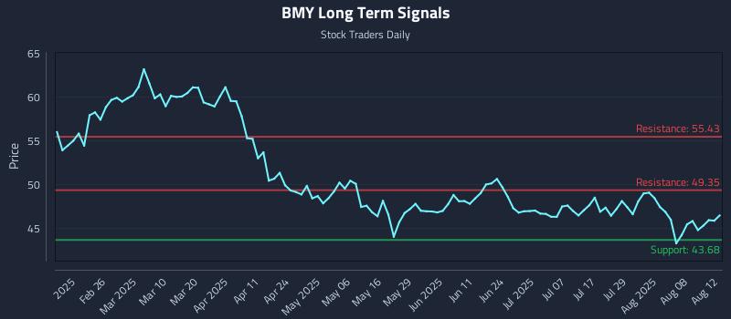 BMY Long Term Analysis for August 13 2025 BMY Long Term Analysis for August 13 2025