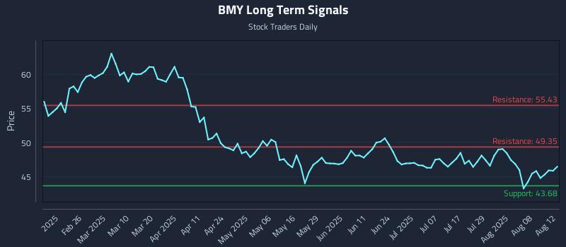 BMY Long Term Analysis for August 13 2025 BMY Long Term Analysis for August 13 2025