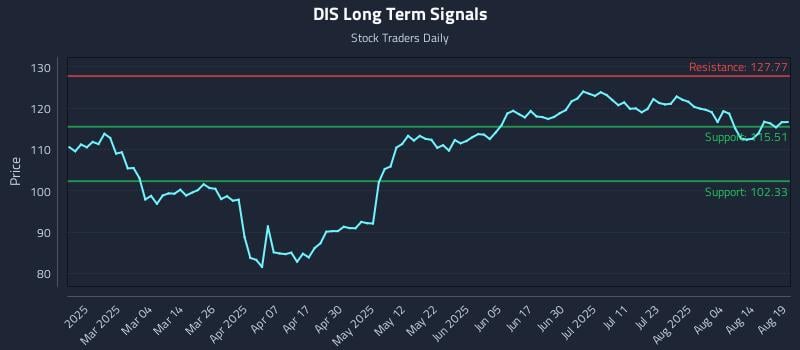 DIS Long Term Analysis for August 19 2025