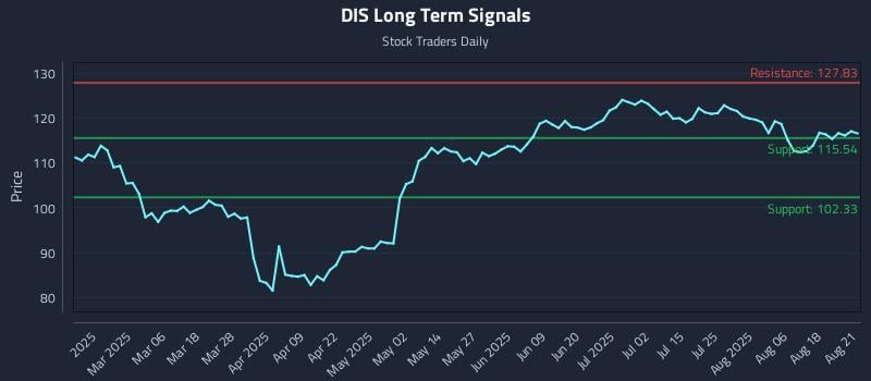 DIS Long Term Analysis for August 21 2025