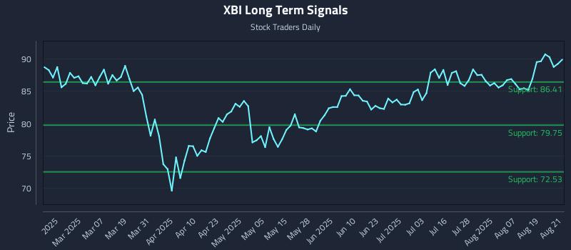 XBI Long Term Analysis for August 22 2025