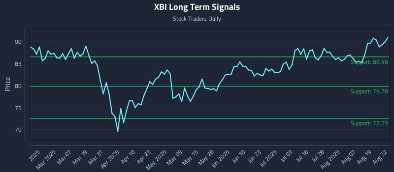 XBI Long Term Analysis for August 23 2025 XBI Long Term Analysis for August 23 2025
