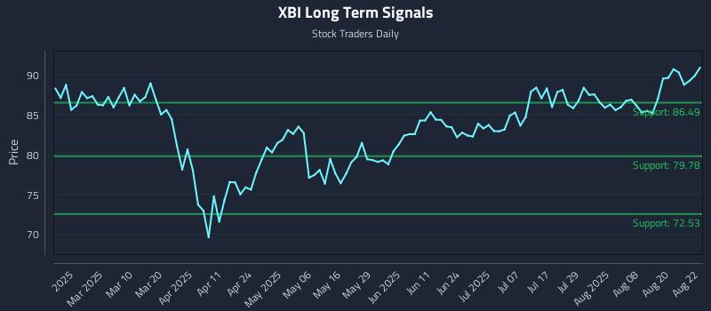 XBI Long Term Analysis for August 25 2025
