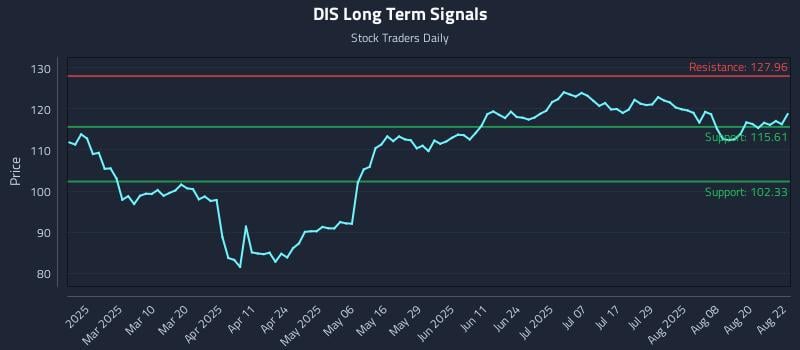 DIS Long Term Analysis for August 25 2025