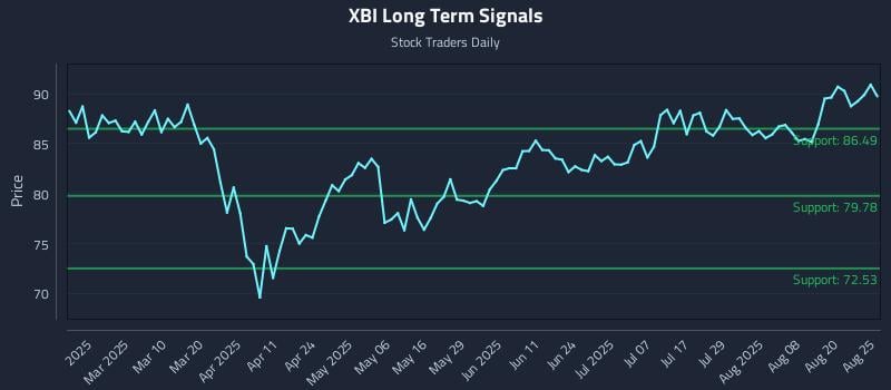 XBI Long Term Analysis for August 25 2025