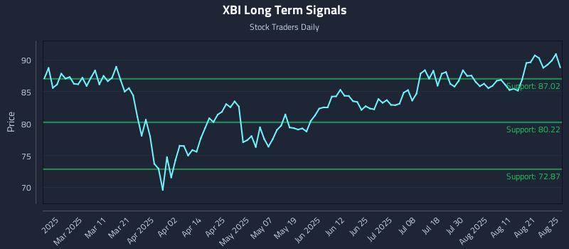 XBI Long Term Analysis for August 26 2025