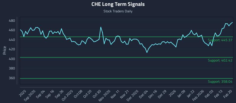 CHE Long Term Analysis for February 22 2026 CHE Long Term Analysis for February 22 2026