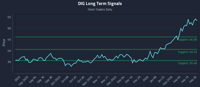 DIG Long Term Analysis for February 22 2026 DIG Long Term Analysis for February 22 2026