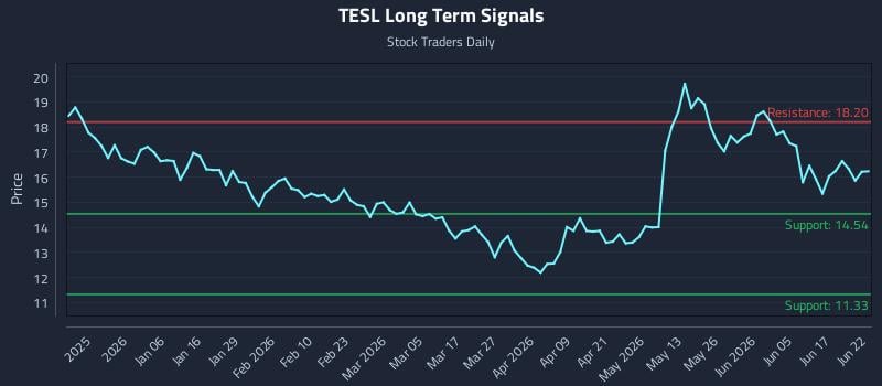 TESL Long Term Analysis for June 23 2026