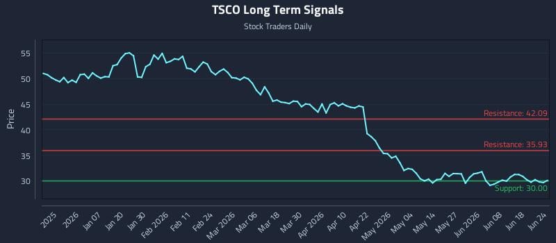 TSCO Long Term Analysis for June 24 2026