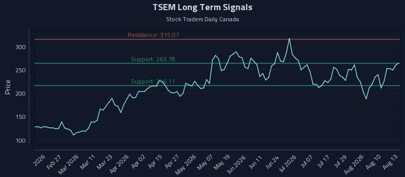 TSEM Long Term Analysis for August 13 2026 TSEM Long Term Analysis for August 13 2026