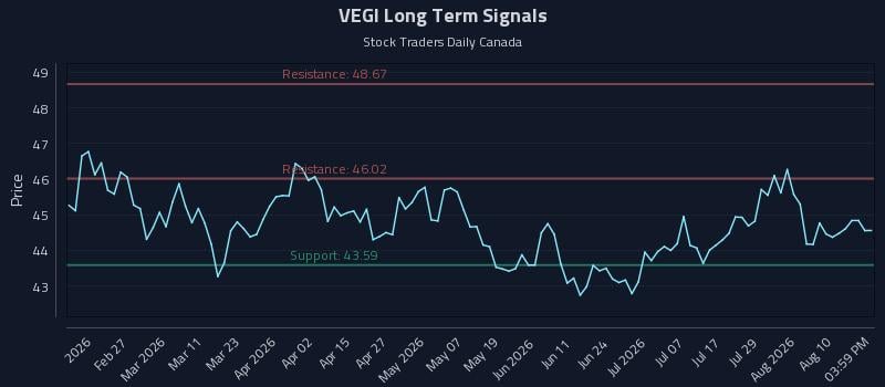 VEGI Long Term Analysis for August 13 2026