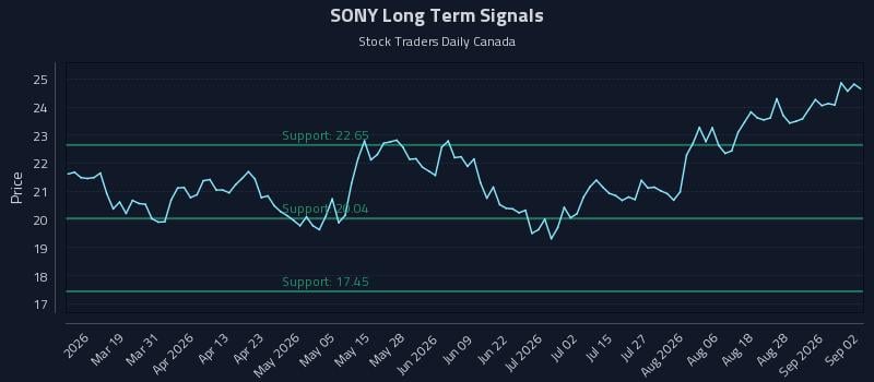 SONY Long Term Analysis for September 2 2026 SONY Long Term Analysis for September 2 2026