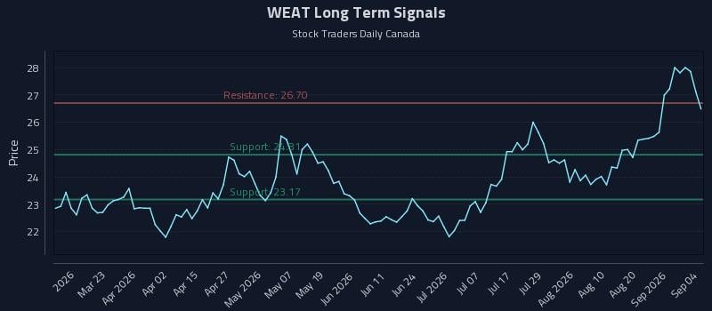 WEAT Long Term Analysis for September 6 2026 WEAT Long Term Analysis for September 6 2026